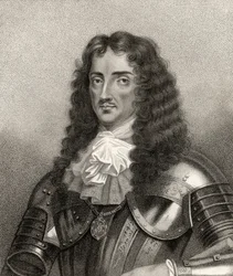Carlos II, grabado por Bocquet, de 